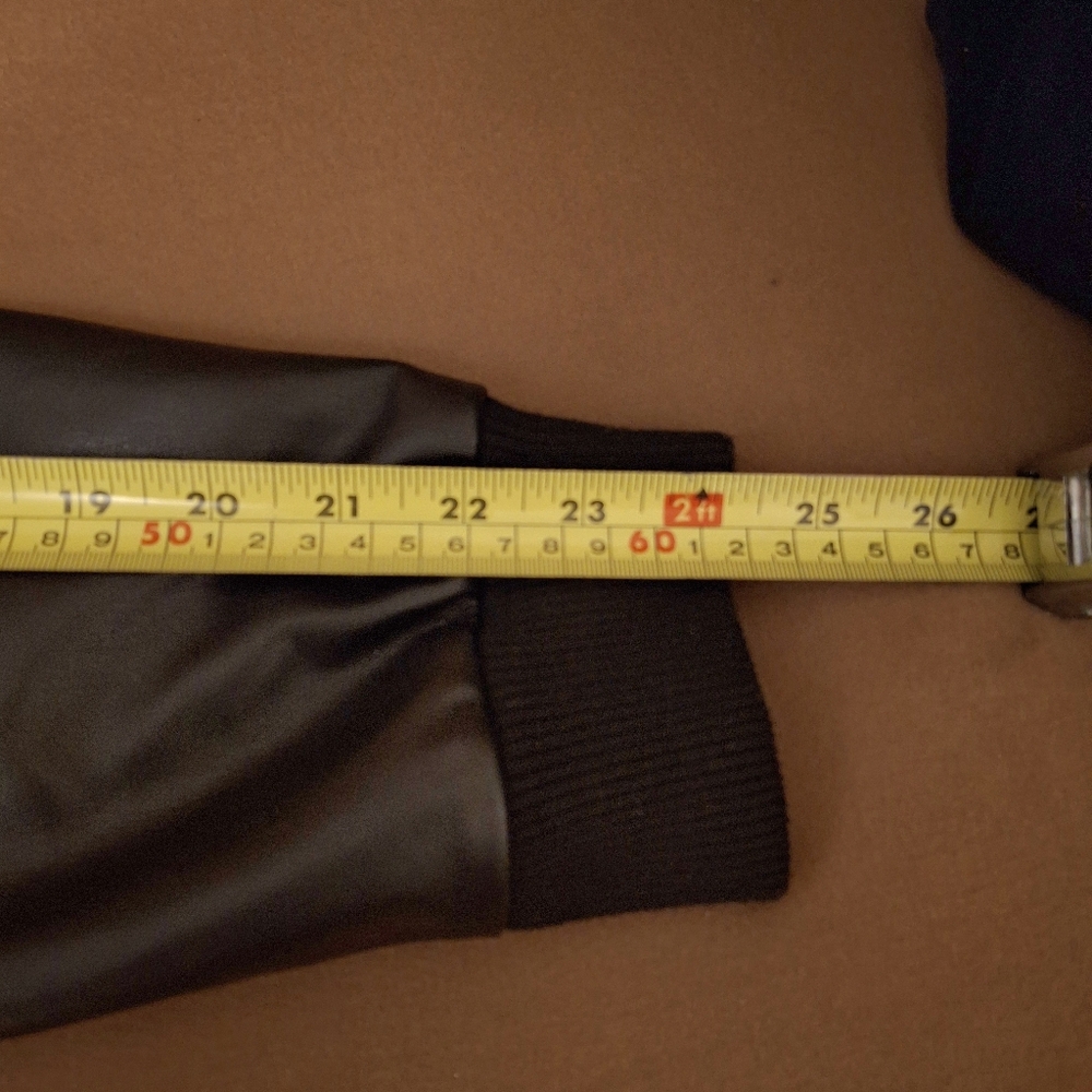 Zara Black Pleather Bomber Jacket - Picture 9 of 14